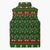 Awesome Firefighter Christmas Sleeveless Puffer Jacket Xmas Holiday Patterns - Wonder Print Shop