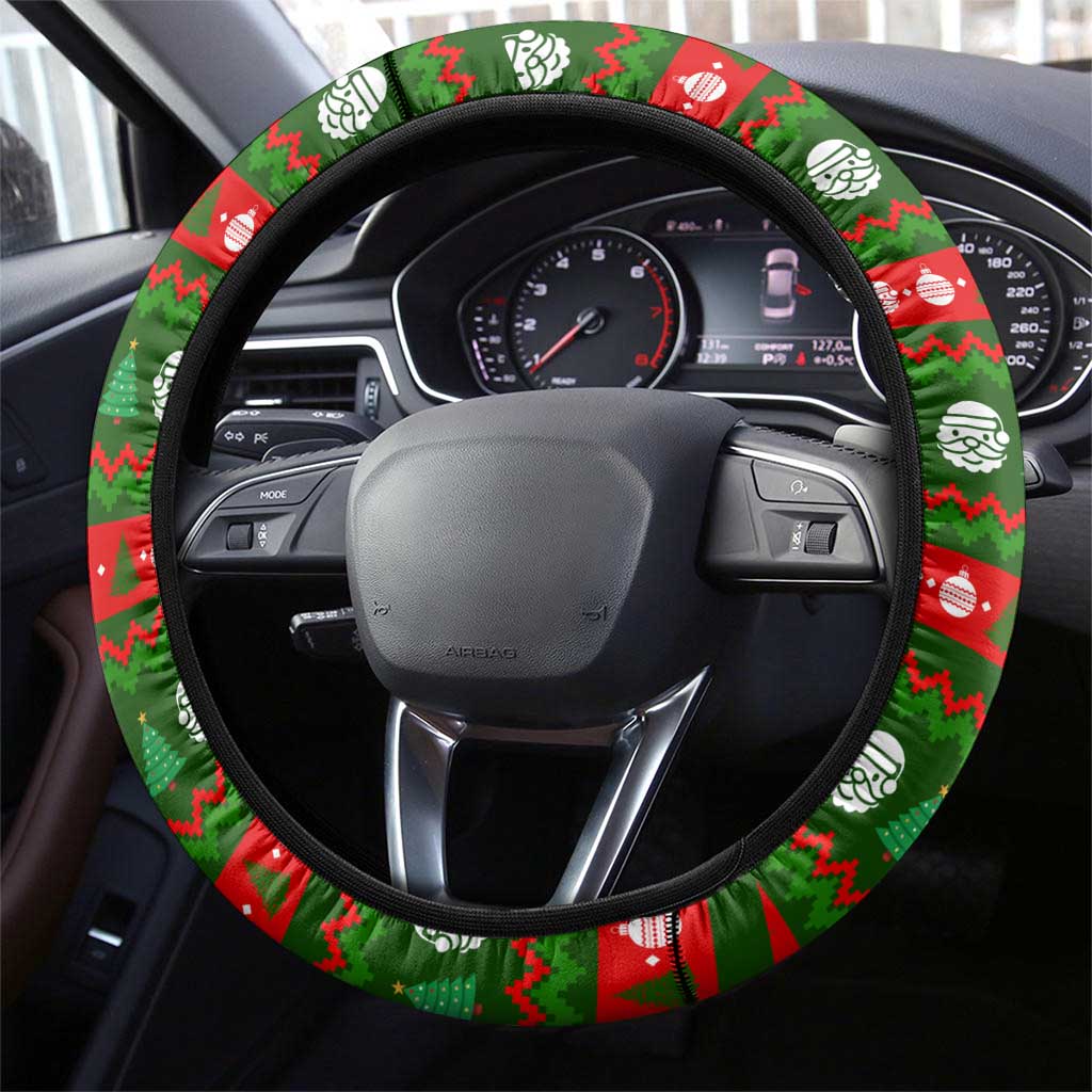Awesome Firefighter Christmas Steering Wheel Cover Xmas Holiday Patterns - Wonder Print Shop