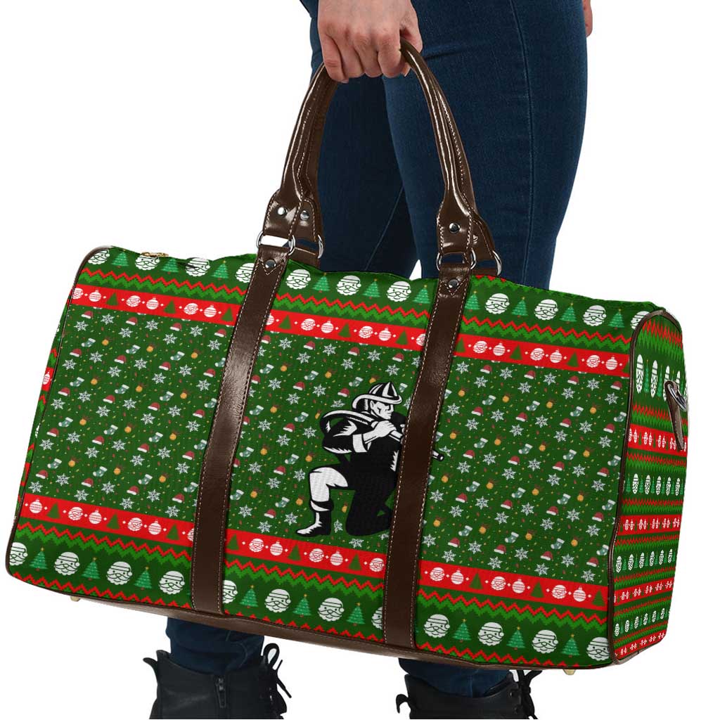 Awesome Firefighter Christmas Travel Bag Xmas Holiday Patterns - Wonder Print Shop