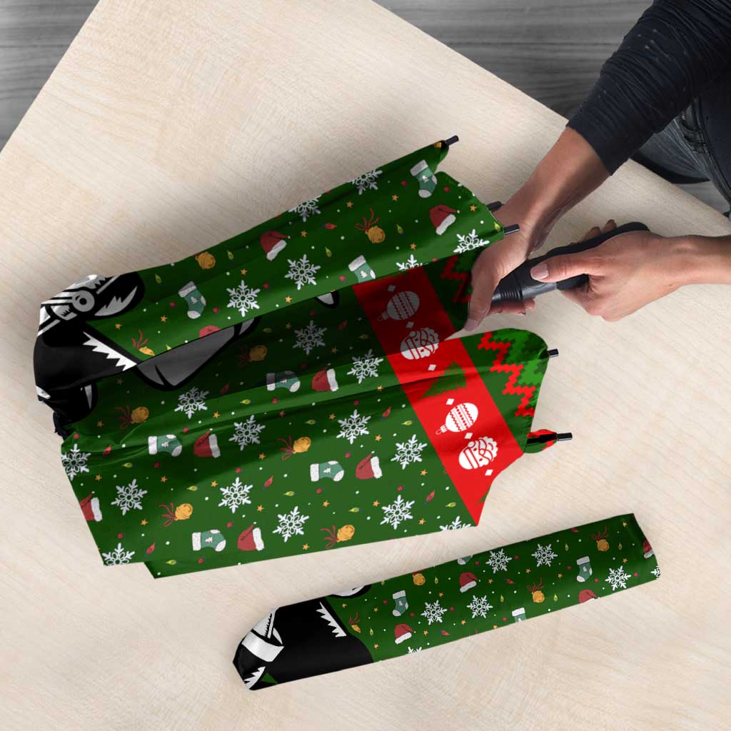 Awesome Firefighter Christmas Umbrella Xmas Holiday Patterns - Wonder Print Shop
