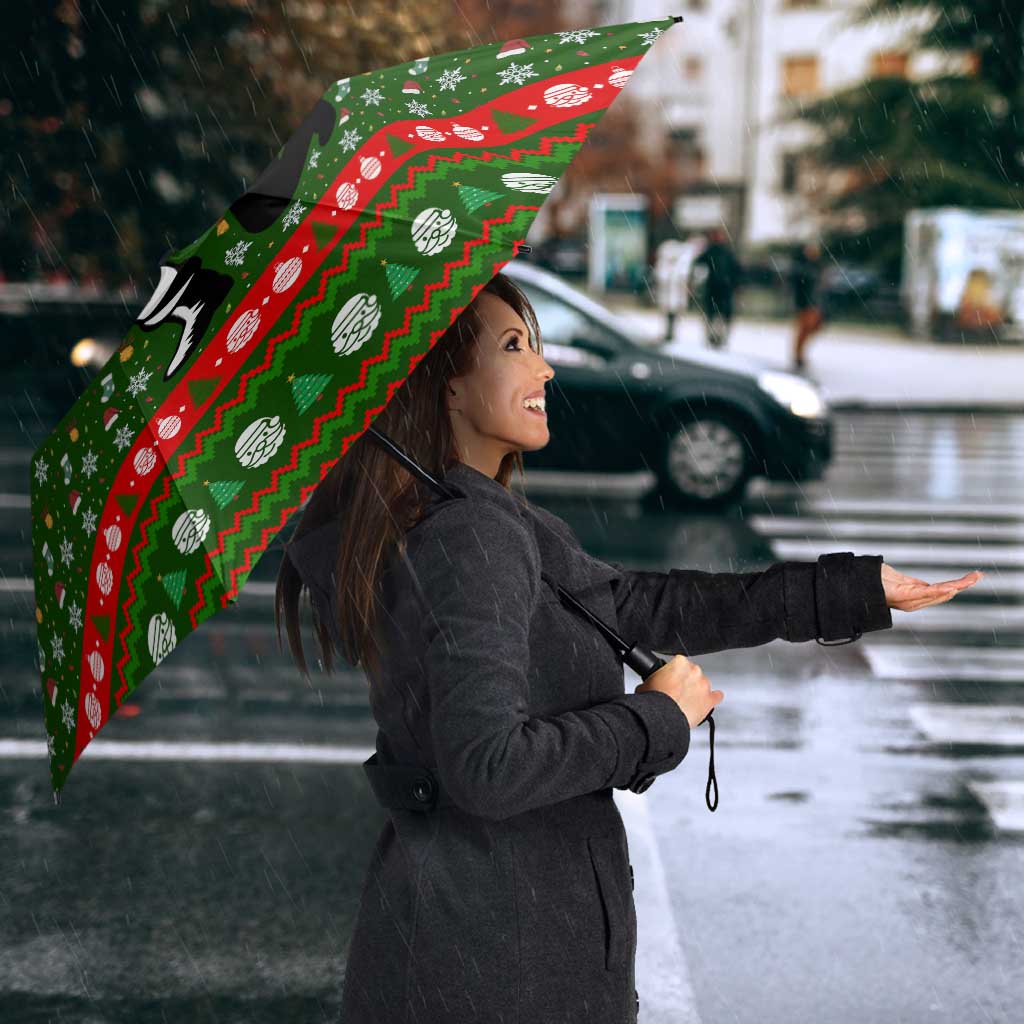 Awesome Firefighter Christmas Umbrella Xmas Holiday Patterns - Wonder Print Shop