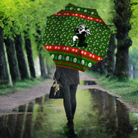 Awesome Firefighter Christmas Umbrella Xmas Holiday Patterns - Wonder Print Shop