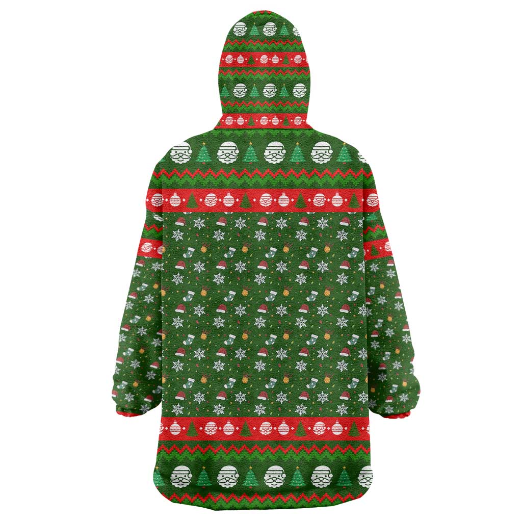 Awesome Firefighter Christmas Wearable Blanket Hoodie Xmas Holiday Patterns - Wonder Print Shop