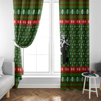 Awesome Firefighter Christmas Window Curtain Xmas Holiday Patterns - Wonder Print Shop