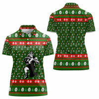 Awesome Firefighter Christmas Women Polo Shirt Xmas Holiday Patterns - Wonder Print Shop