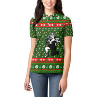 Awesome Firefighter Christmas Women Polo Shirt Xmas Holiday Patterns - Wonder Print Shop