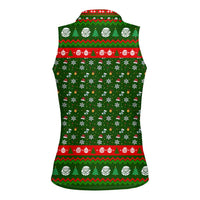 Awesome Firefighter Christmas Women Sleeveless Polo Shirt Xmas Holiday Patterns - Wonder Print Shop