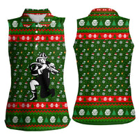 Awesome Firefighter Christmas Women Sleeveless Polo Shirt Xmas Holiday Patterns - Wonder Print Shop