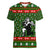 Awesome Firefighter Christmas Women V-Neck T-Shirt Xmas Holiday Patterns - Wonder Print Shop