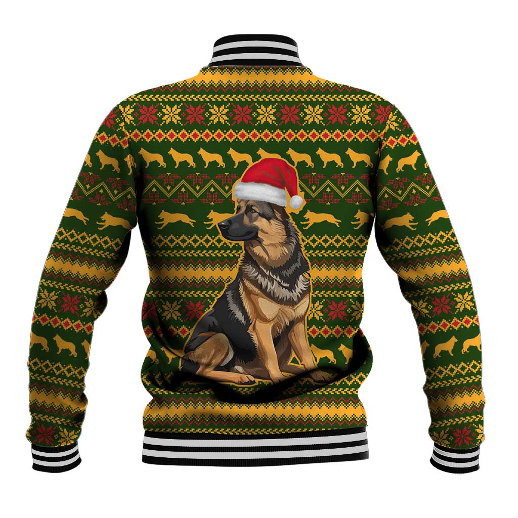 Awesome German Shepherd Dog Santa Claus Christmas Baseball Jacket Xmas Holiday Patterns - Wonder Print Shop