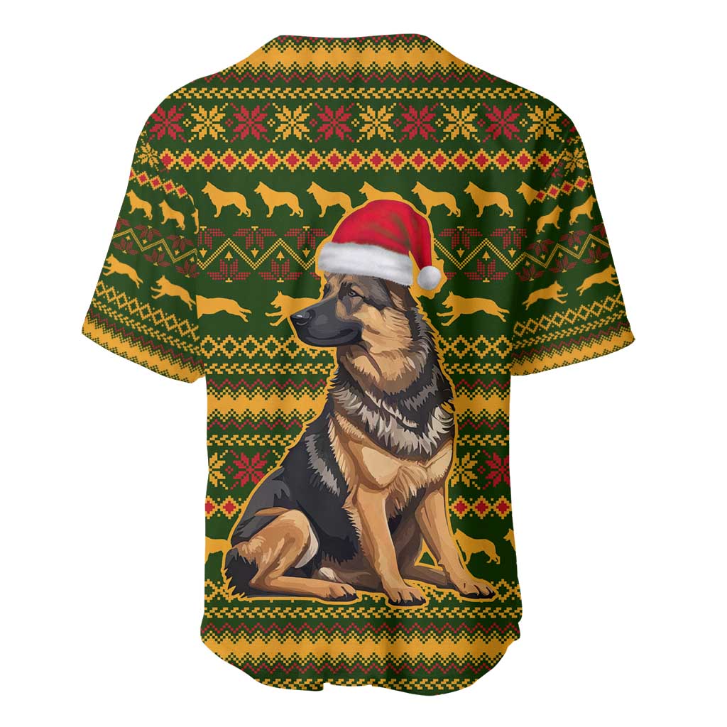 Awesome German Shepherd Dog Santa Claus Christmas Baseball Jersey Xmas Holiday Patterns - Wonder Print Shop