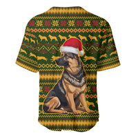 Awesome German Shepherd Dog Santa Claus Christmas Baseball Jersey Xmas Holiday Patterns - Wonder Print Shop