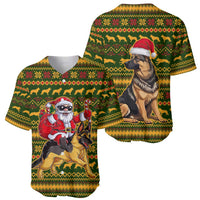 Awesome German Shepherd Dog Santa Claus Christmas Baseball Jersey Xmas Holiday Patterns - Wonder Print Shop