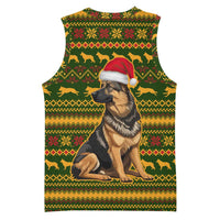 Awesome German Shepherd Dog Santa Claus Christmas Basketball Jersey Xmas Holiday Patterns - Wonder Print Shop