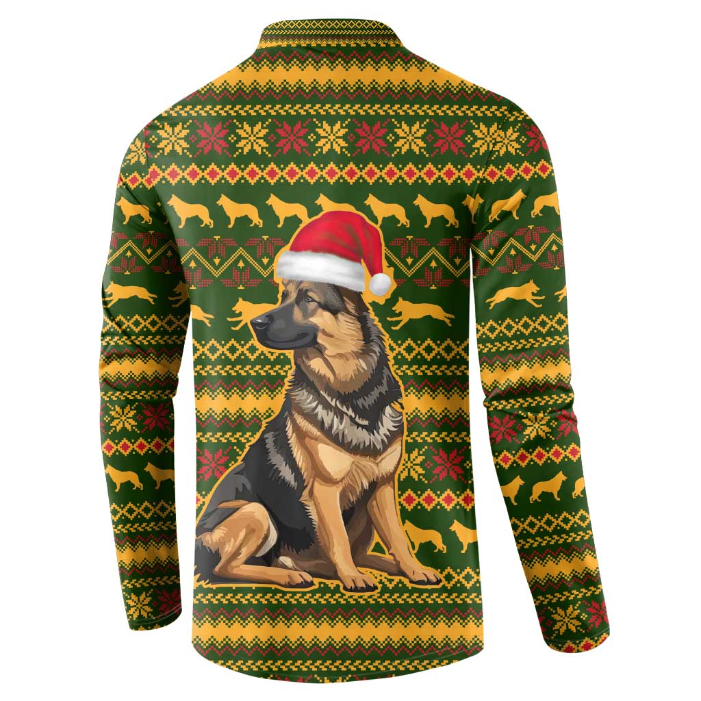 Awesome German Shepherd Dog Santa Claus Christmas Button Sweatshirt Xmas Holiday Patterns - Wonder Print Shop