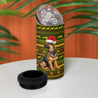 Awesome German Shepherd Dog Santa Claus Christmas 4 in 1 Can Cooler Tumbler Xmas Holiday Patterns - Wonder Print Shop