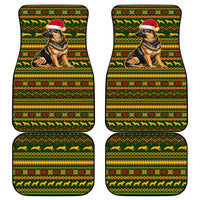 Awesome German Shepherd Dog Santa Claus Christmas Car Mats Xmas Holiday Patterns - Wonder Print Shop
