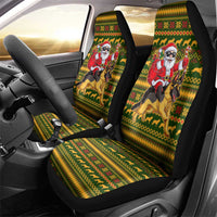 Awesome German Shepherd Dog Santa Claus Christmas Car Seat Cover Xmas Holiday Patterns - Wonder Print Shop