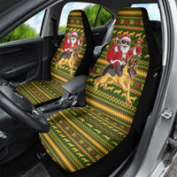 Awesome German Shepherd Dog Santa Claus Christmas Car Seat Cover Xmas Holiday Patterns - Wonder Print Shop