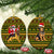 Awesome German Shepherd Dog Santa Claus Christmas Ceramic Ornament Xmas Holiday Patterns - Wonder Print Shop