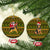 Awesome German Shepherd Dog Santa Claus Christmas Ceramic Ornament Xmas Holiday Patterns - Wonder Print Shop