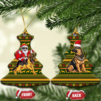 Awesome German Shepherd Dog Santa Claus Christmas Ceramic Ornament Xmas Holiday Patterns - Wonder Print Shop