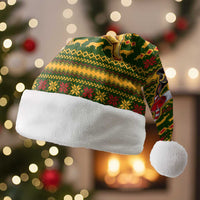 Awesome German Shepherd Dog Santa Claus Christmas Santa Hat Xmas Holiday Patterns - Wonder Print Shop