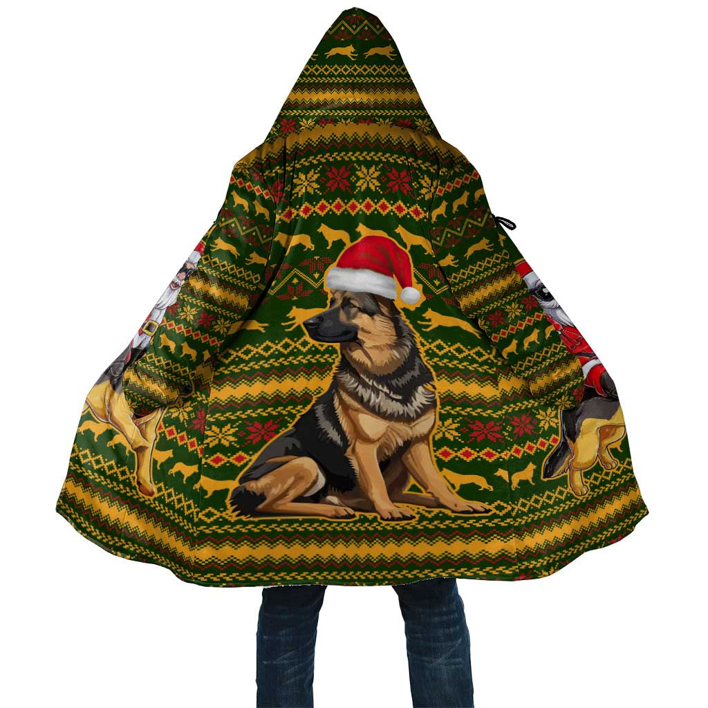 Awesome German Shepherd Dog Santa Claus Christmas Cloak Xmas Holiday Patterns - Wonder Print Shop