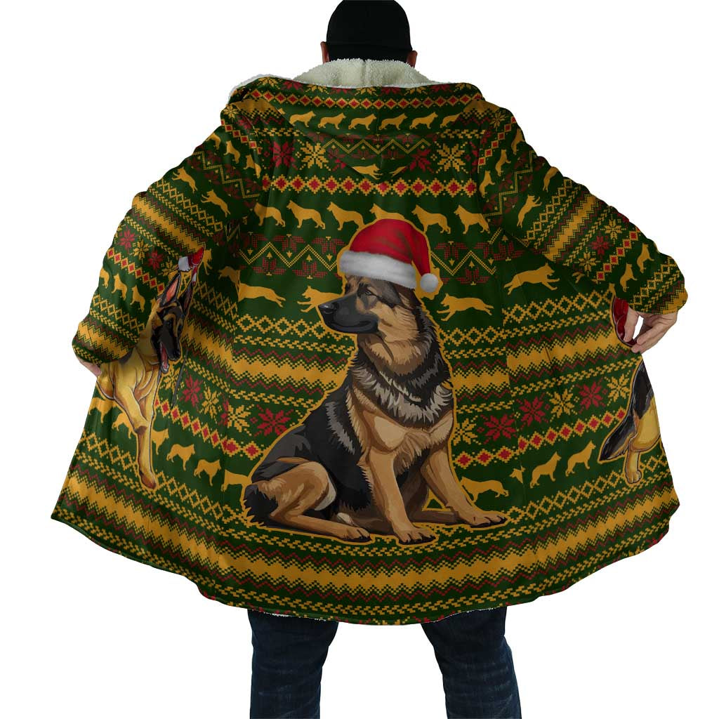 Awesome German Shepherd Dog Santa Claus Christmas Cloak Xmas Holiday Patterns - Wonder Print Shop