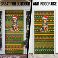 Awesome German Shepherd Dog Santa Claus Christmas Door Cover Xmas Holiday Patterns - Wonder Print Shop