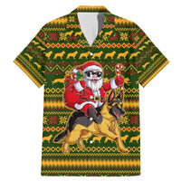 Awesome German Shepherd Dog Santa Claus Christmas Family Matching Mermaid Dress and Hawaiian Shirt Xmas Holiday Patterns - Wonder Print Shop