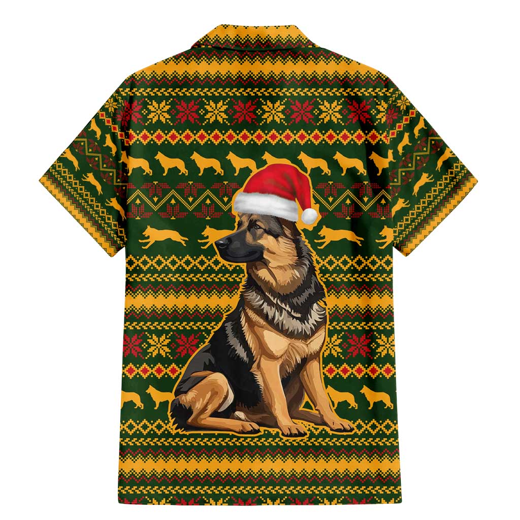 Awesome German Shepherd Dog Santa Claus Christmas Family Matching Mermaid Dress and Hawaiian Shirt Xmas Holiday Patterns - Wonder Print Shop