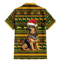 Awesome German Shepherd Dog Santa Claus Christmas Family Matching Mermaid Dress and Hawaiian Shirt Xmas Holiday Patterns - Wonder Print Shop