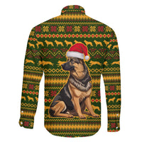 Awesome German Shepherd Dog Santa Claus Christmas Family Matching Mermaid Dress and Hawaiian Shirt Xmas Holiday Patterns - Wonder Print Shop