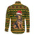 Awesome German Shepherd Dog Santa Claus Christmas Family Matching Off The Shoulder Long Sleeve Dress and Hawaiian Shirt Xmas Holiday Patterns - Wonder Print Shop