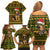Awesome German Shepherd Dog Santa Claus Christmas Family Matching Off Shoulder Short Dress and Hawaiian Shirt Xmas Holiday Patterns - Wonder Print Shop