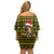 Awesome German Shepherd Dog Santa Claus Christmas Family Matching Off Shoulder Short Dress and Hawaiian Shirt Xmas Holiday Patterns - Wonder Print Shop
