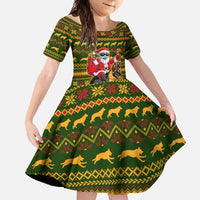 Awesome German Shepherd Dog Santa Claus Christmas Family Matching Summer Maxi Dress and Hawaiian Shirt Xmas Holiday Patterns - Wonder Print Shop