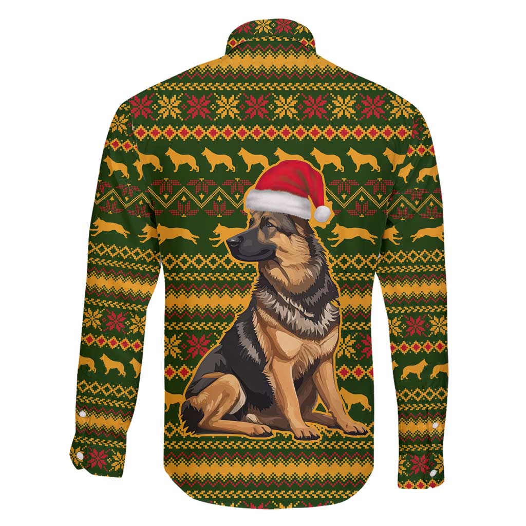 Awesome German Shepherd Dog Santa Claus Christmas Family Matching Summer Maxi Dress and Hawaiian Shirt Xmas Holiday Patterns - Wonder Print Shop