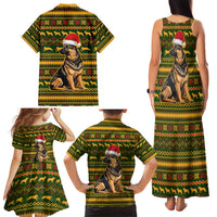 Awesome German Shepherd Dog Santa Claus Christmas Family Matching Tank Maxi Dress and Hawaiian Shirt Xmas Holiday Patterns - Wonder Print Shop