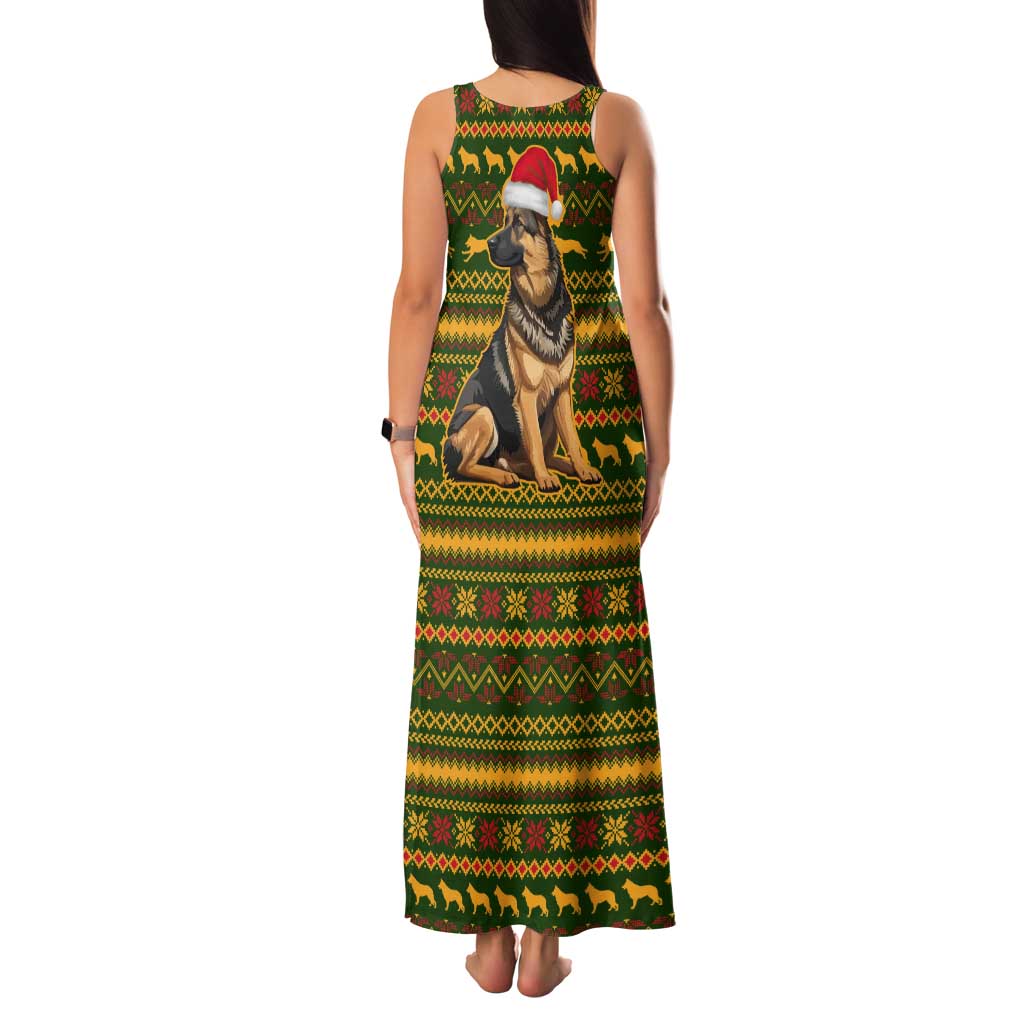 Awesome German Shepherd Dog Santa Claus Christmas Family Matching Tank Maxi Dress and Hawaiian Shirt Xmas Holiday Patterns - Wonder Print Shop