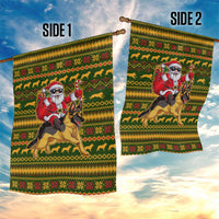 Awesome German Shepherd Dog Santa Claus Christmas Garden Flag Xmas Holiday Patterns - Wonder Print Shop