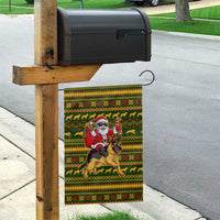 Awesome German Shepherd Dog Santa Claus Christmas Garden Flag Xmas Holiday Patterns - Wonder Print Shop