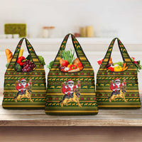 Awesome German Shepherd Dog Santa Claus Christmas Grocery Bag Xmas Holiday Patterns - Wonder Print Shop