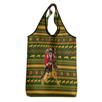 Awesome German Shepherd Dog Santa Claus Christmas Grocery Bag Xmas Holiday Patterns - Wonder Print Shop