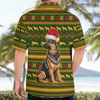 Awesome German Shepherd Dog Santa Claus Christmas Hawaiian Shirt Xmas Holiday Patterns - Wonder Print Shop