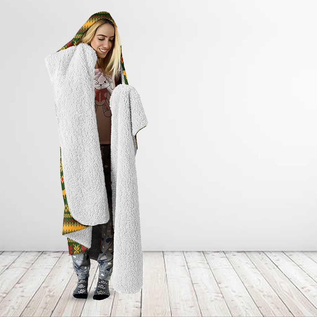 Awesome German Shepherd Dog Santa Claus Christmas Hooded Blanket Xmas Holiday Patterns - Wonder Print Shop