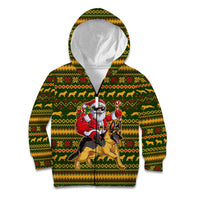 Awesome German Shepherd Dog Santa Claus Christmas Kid Hoodie Xmas Holiday Patterns - Wonder Print Shop