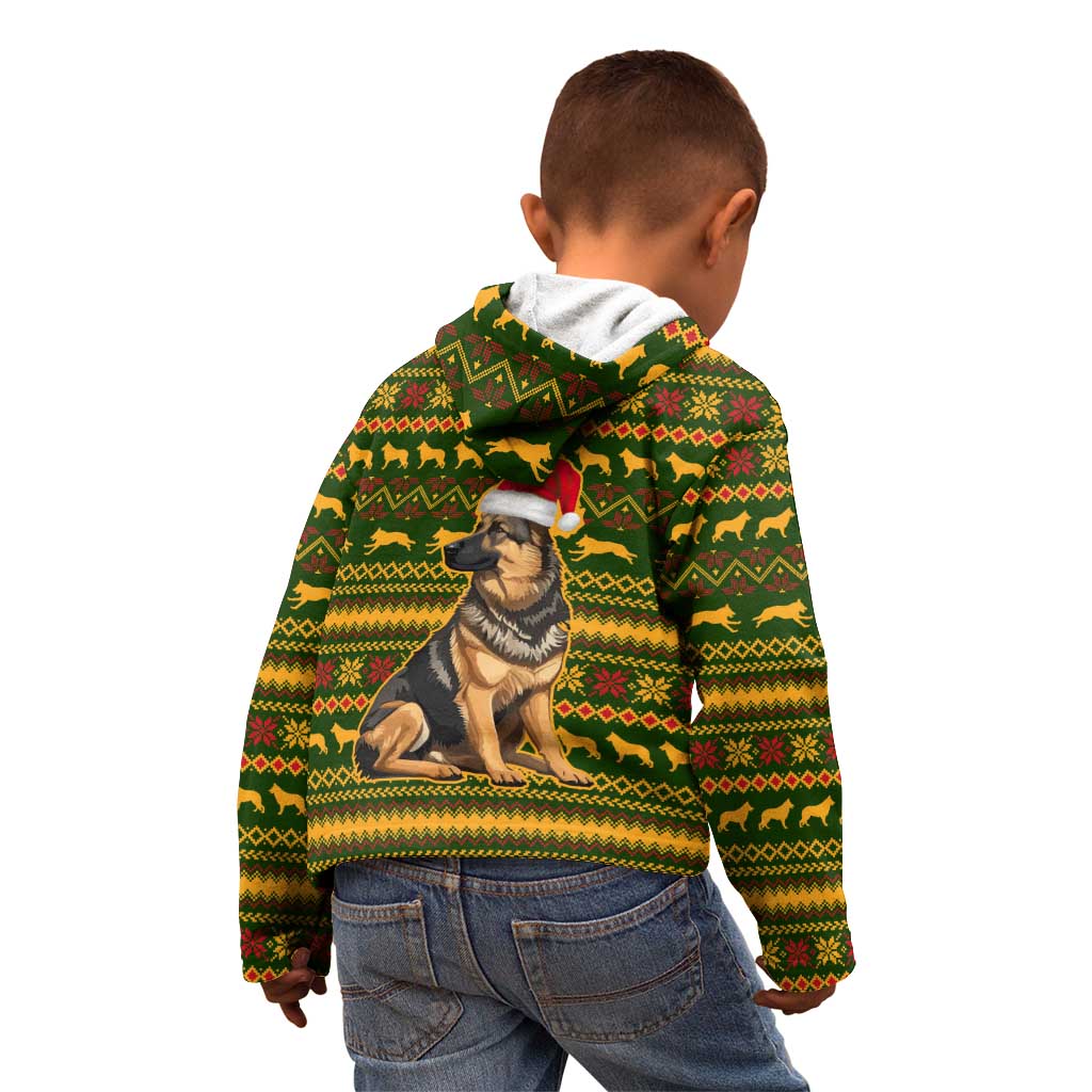 Awesome German Shepherd Dog Santa Claus Christmas Kid Hoodie Xmas Holiday Patterns - Wonder Print Shop