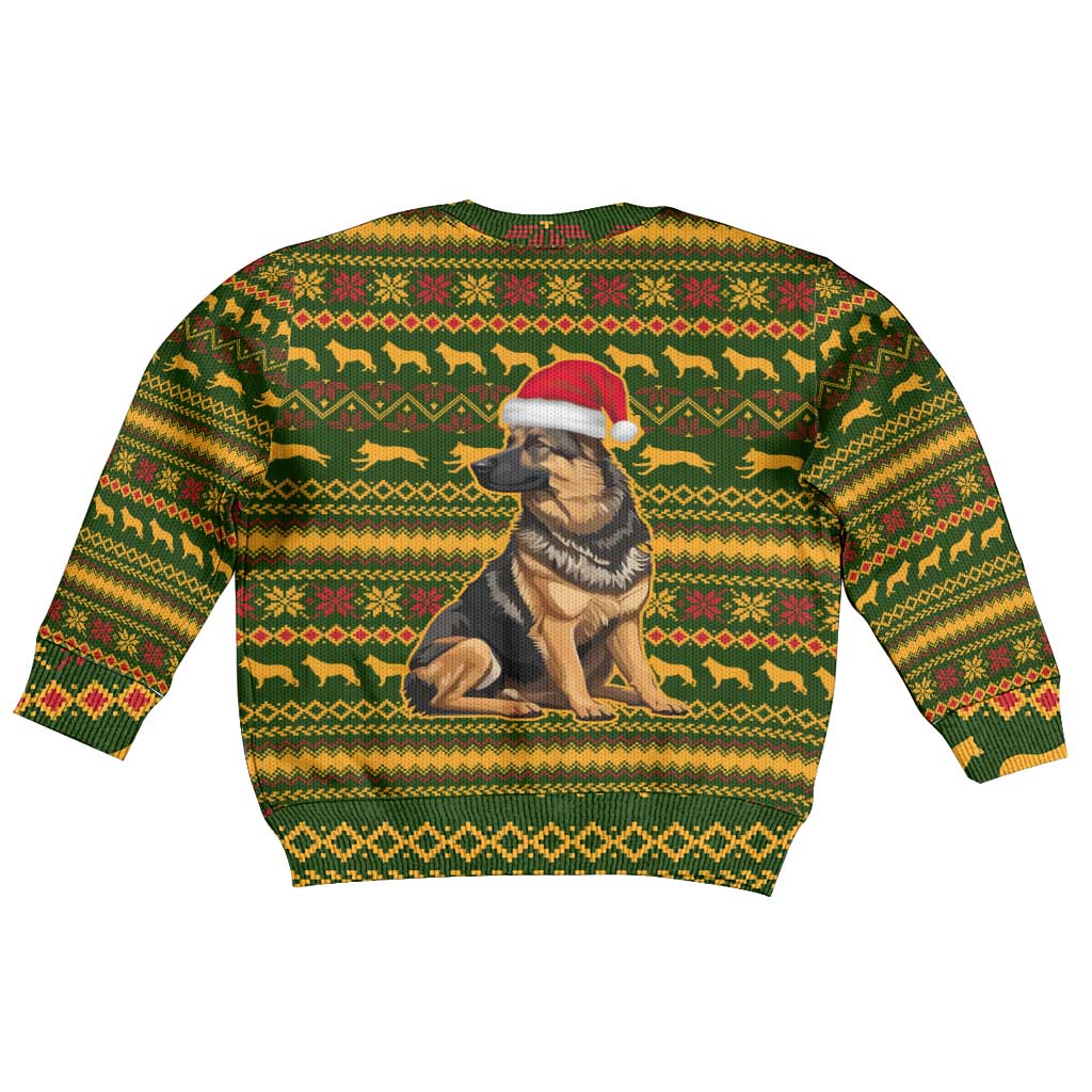 Awesome German Shepherd Dog Santa Claus Christmas Kid Ugly Christmas Sweater Xmas Holiday Patterns - Wonder Print Shop